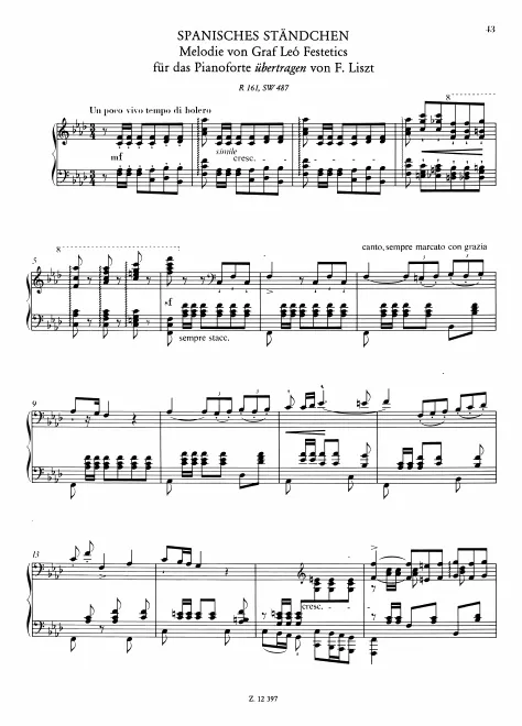 First page of Spanisches Ständchen