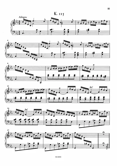 First page of Keyboard Sonata in C minor