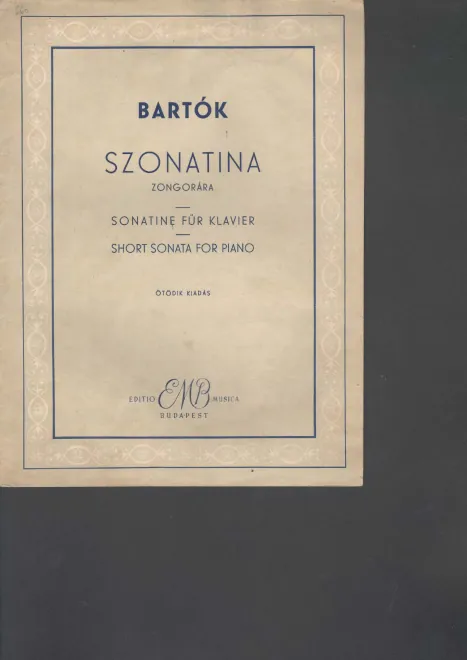 First page of Sonatina for Piano