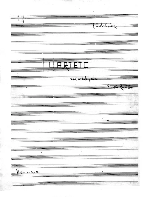 First page of String Quartet No.1