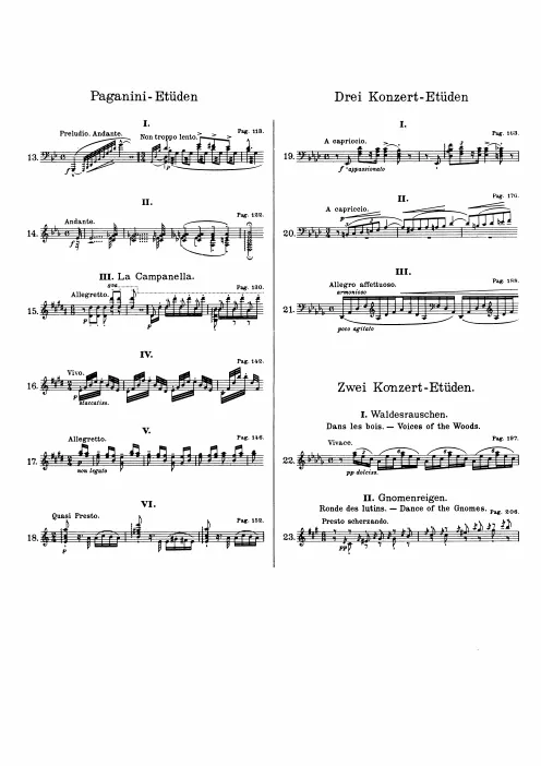 First page of Grandes études de Paganini