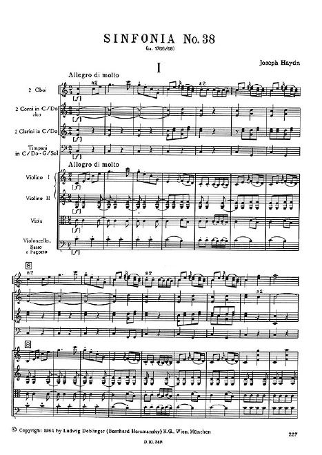 First page of Symphony No.38 in C major