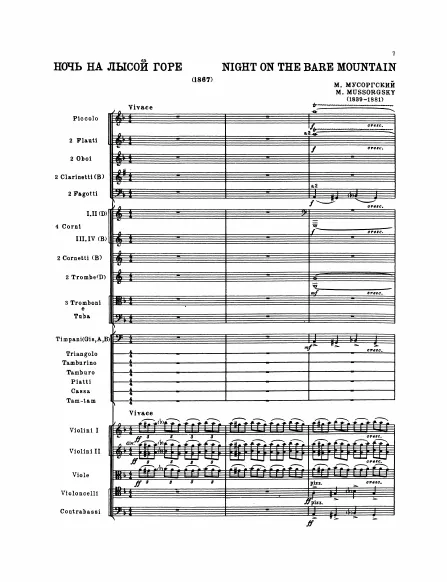 First page of Night on Bald Mountain