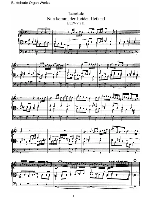 First page of Nun komm, der Heiden Heiland