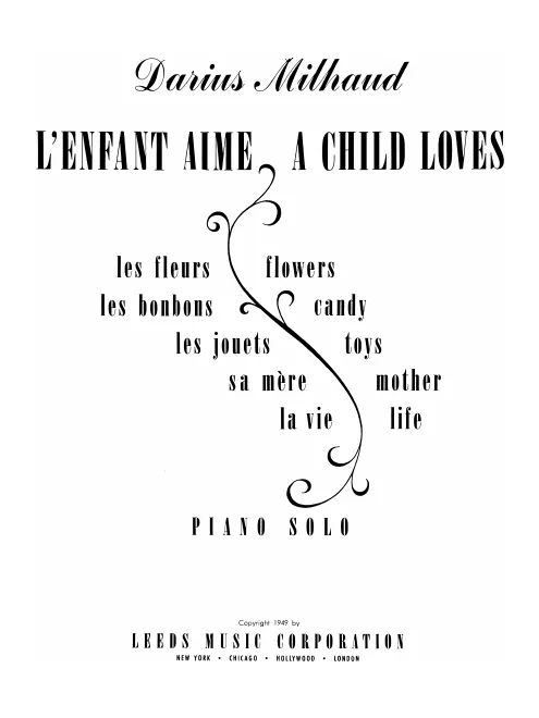 First page of L'enfant aime