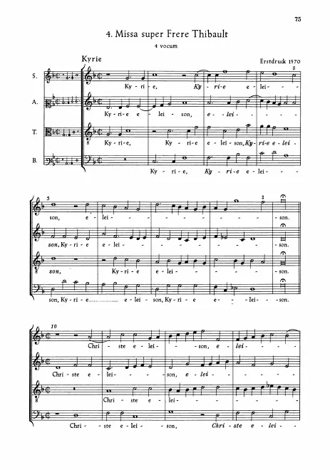 First page of Missa super Frère Thibault