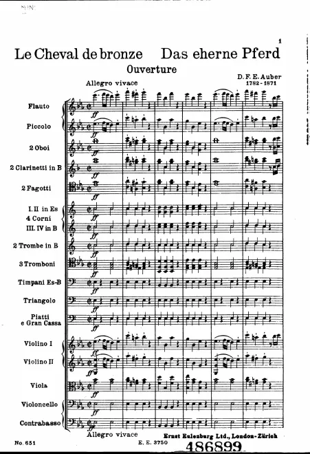 First page of Le cheval de bronze