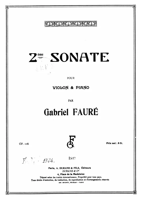 First page of Violin Sonata No.2