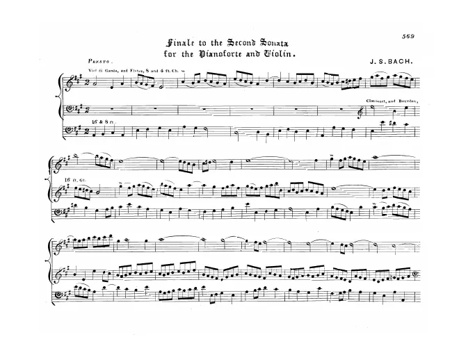 First page of Sonate für Clavier und Violine