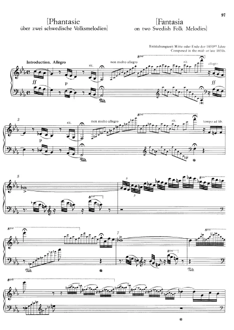 First page of Fantasia on 2 Swedish Folk Melodies
