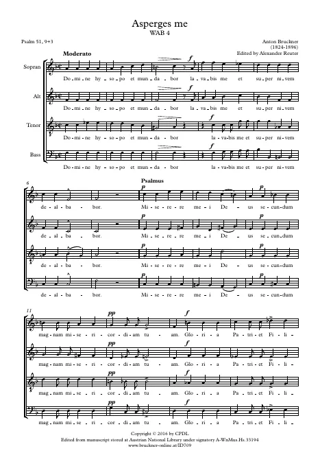 First page of Asperges me
