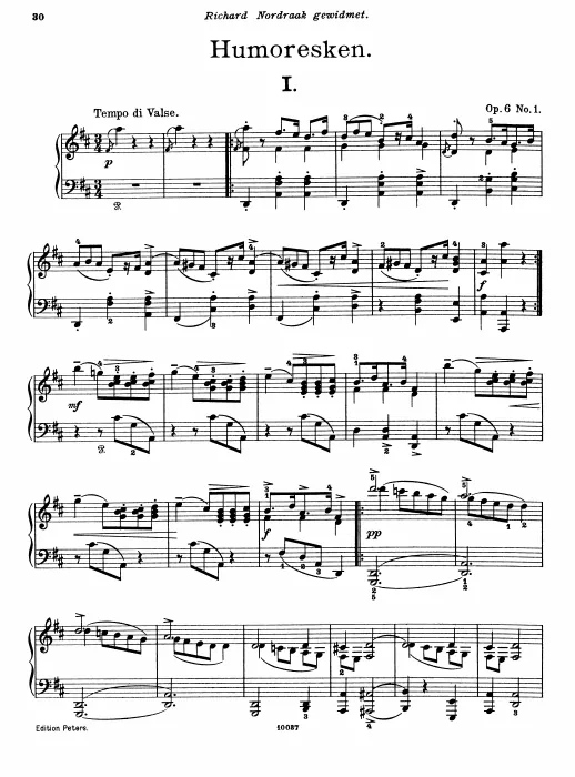 First page of 4 Humoresques