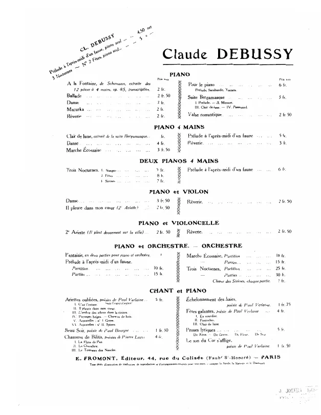 First page of Suite Bergamasque
