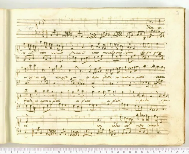 First page of Non andar così ratto correndo