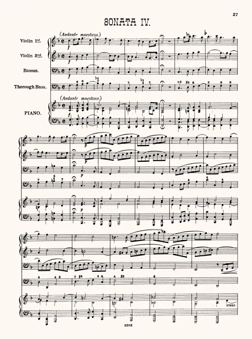 First page of Trio Sonata in F major