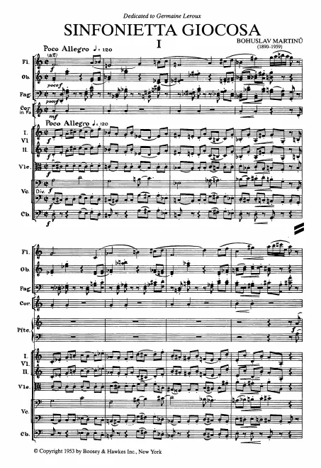 First page of Sinfonietta giocosa