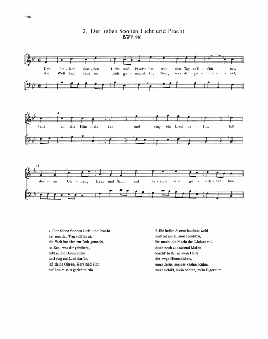 First page of Der lieben Sonnen Licht und Pracht