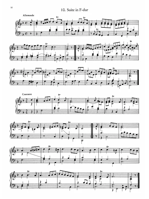 First page of Suite in F major