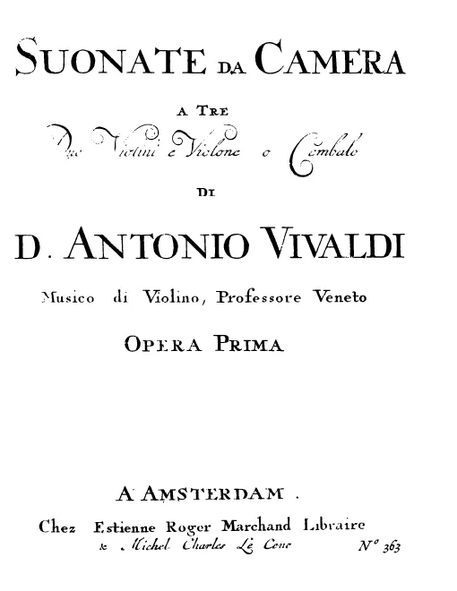 First page of Trio Sonata in G minor
