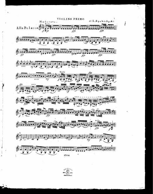 First page of Grand polonaise