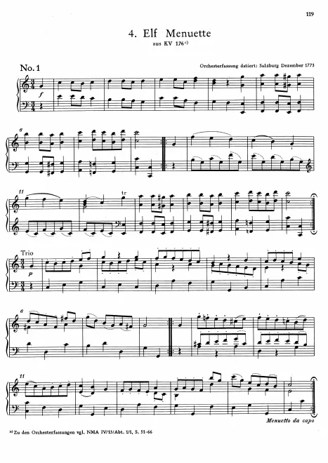 First page of 16 Minuets