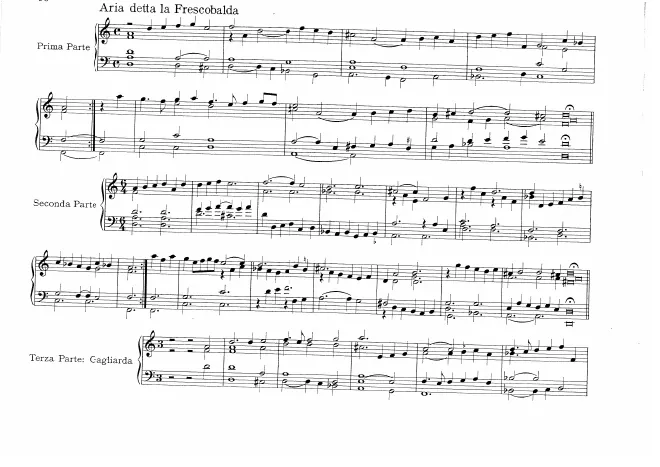 First page of Aria detta la Frescobalda