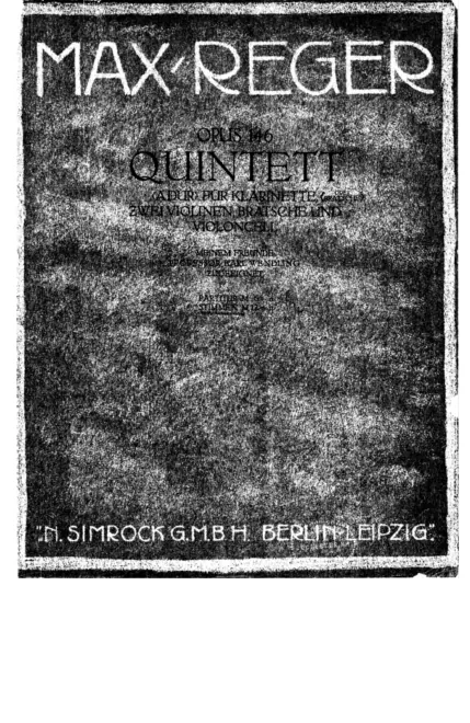 First page of Clarinet Quintet
