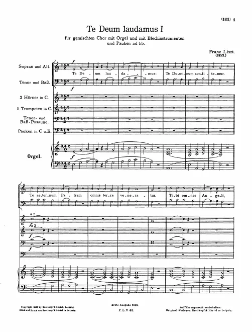 First page of Te Deum II