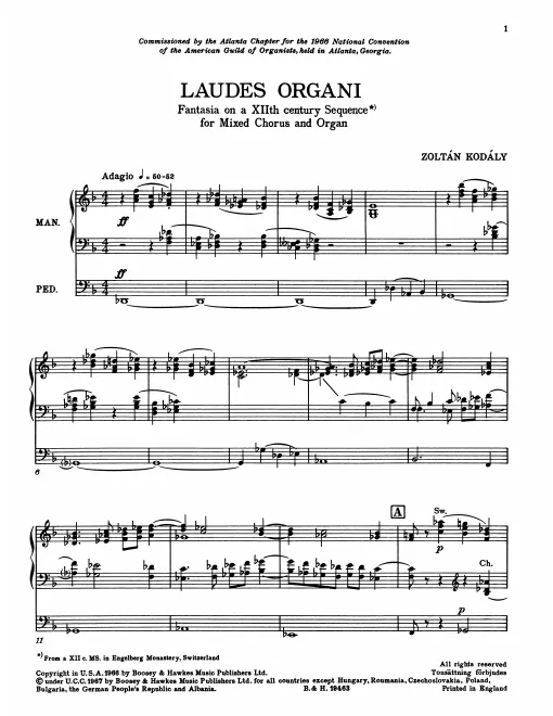 First page of Laudes organi