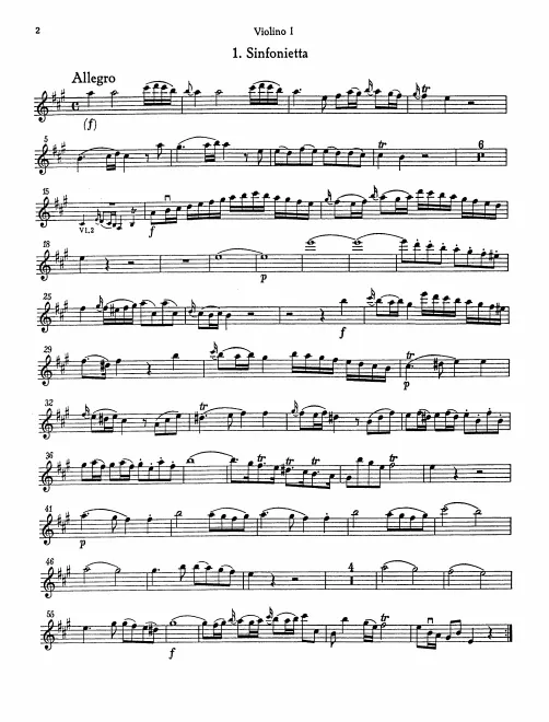 First page of Flute Quartet in A major