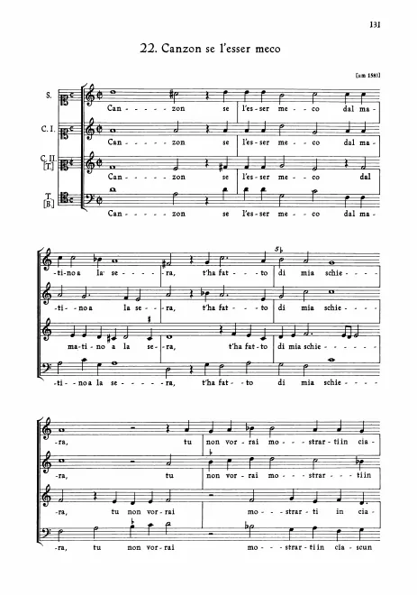 First page of Canzon se l’esser meco