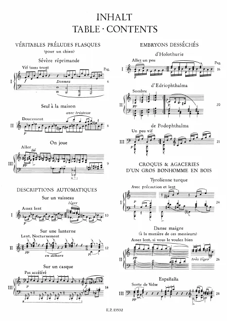 First page of Véritables préludes flasques (pour un chien)