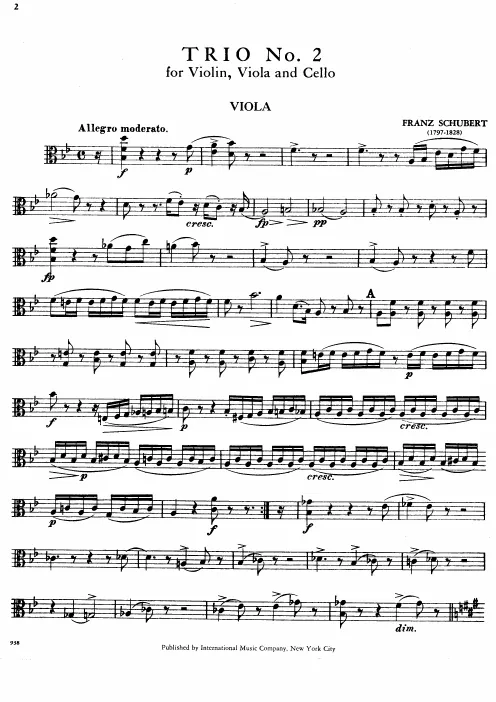 First page of String Trio in