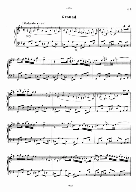 First page of A New Ground in E minor