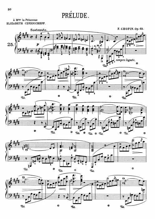First page of Prelude in C-sharp minor