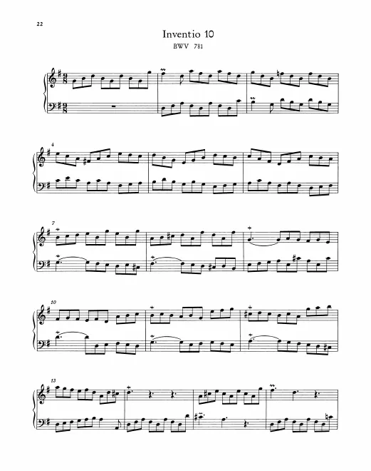 First page of Invention in G major