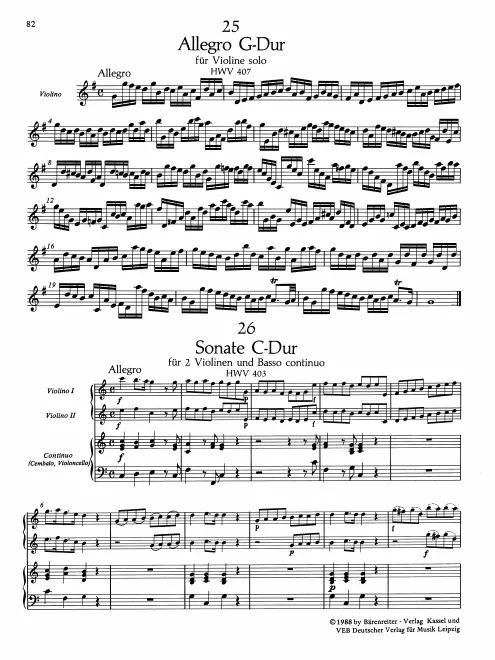 First page of Allegro in G major