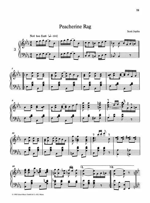 First page of Peacherine Rag