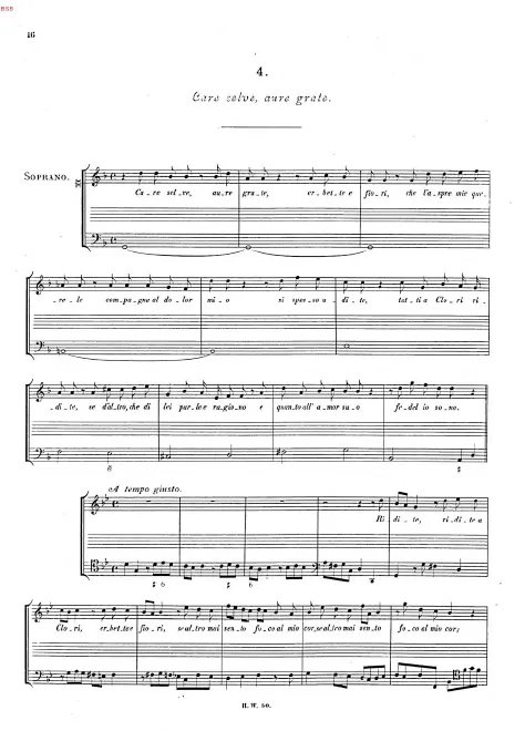 First page of Care selve, aure grate