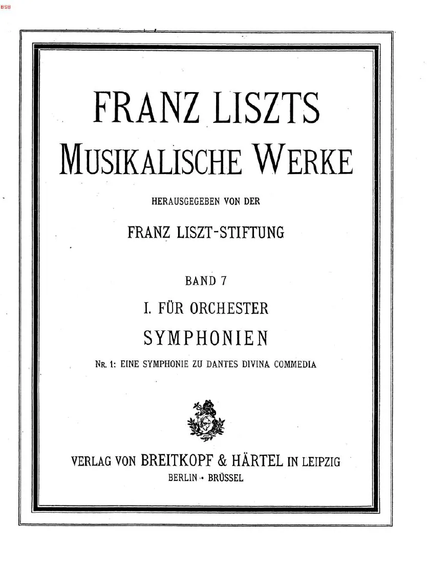 First page of Dante Symphony