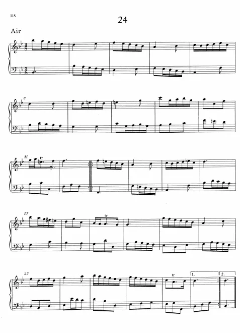 First page of Air in B-flat major
