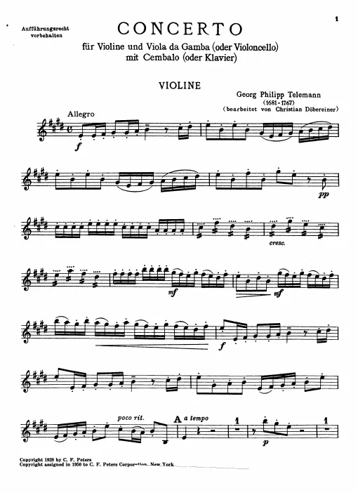 First page of Trio Sonata in