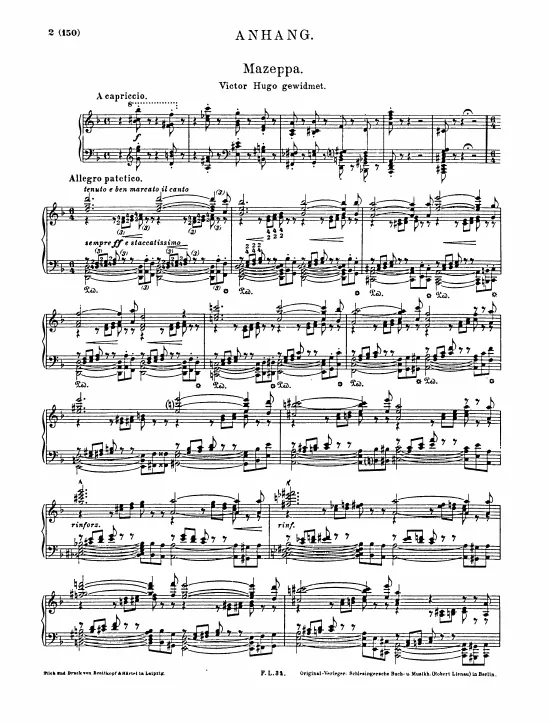 First page of Mazeppa
