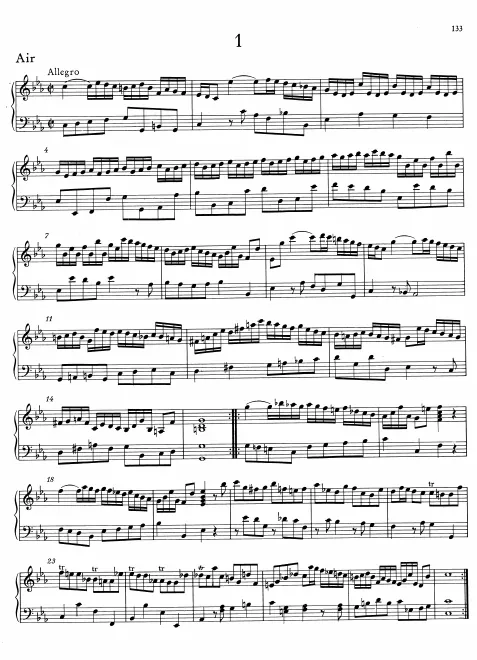 First page of Air in C minor