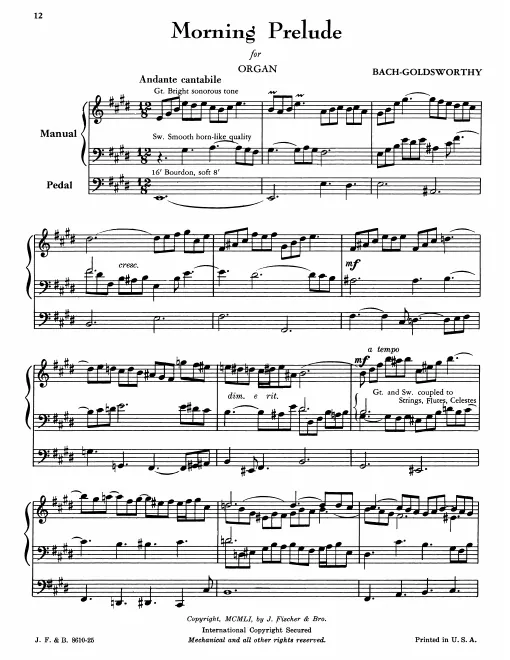 First page of Prelude and Fugue No.9 in E major