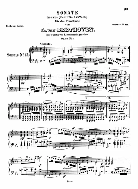 First page of Piano Sonata No.13