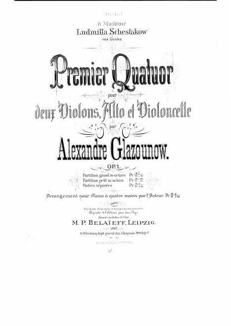 First page of String Quartet No.1