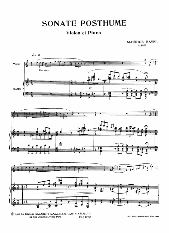 First page of Violin Sonata No.1