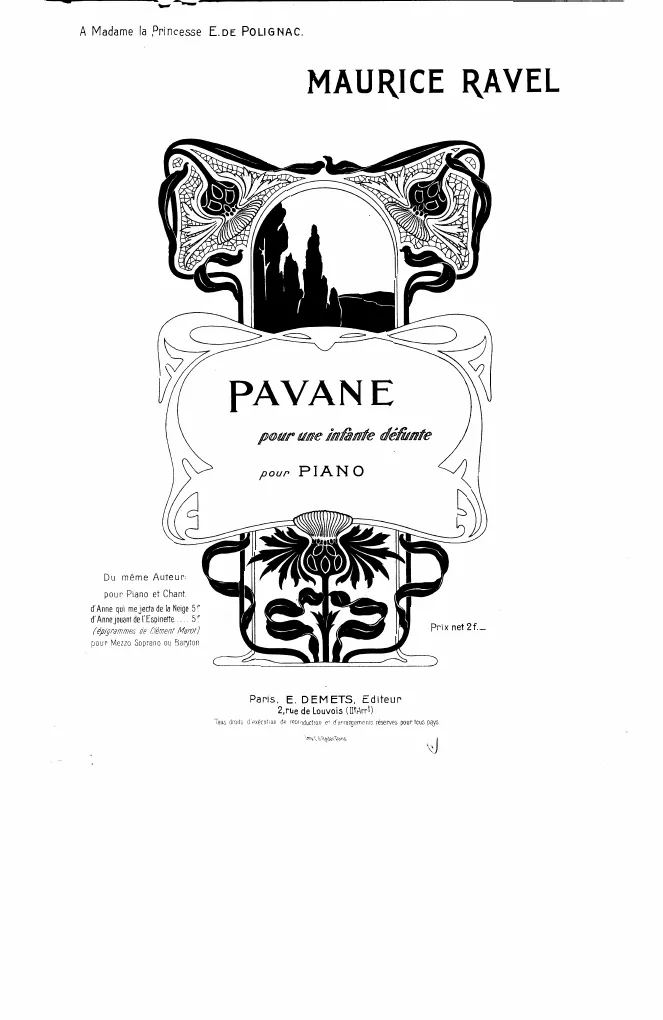First page of Pavane pour une infante défunte