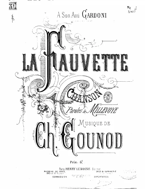 First page of La fauvette